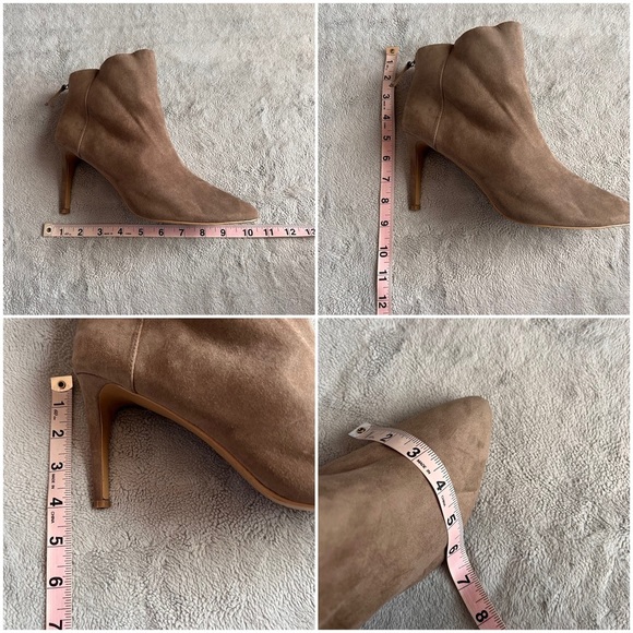 Express Vegan Faux Suede Pointed Toe High Heel Ankle Bootie Boots Sz 10 - Picture 14 of 14